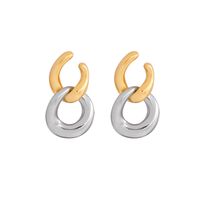 Simple Double Detachable Titanium Steel Earrings main image 6