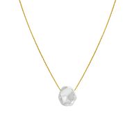 Light Luxury Niche Matching Imitation Baroque Pearl Titanium Steel Necklace Female Wholesale main image 5