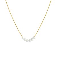 Light Luxury Niche Matching Imitation Baroque Pearl Titanium Steel Necklace Female Wholesale main image 6
