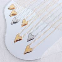 Korean Heart-shape Zircon Titanium Steel Necklace Wholesale main image 1