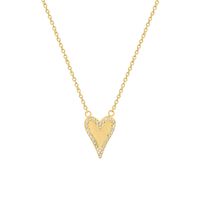 Korean Heart-shape Zircon Titanium Steel Necklace Wholesale main image 6