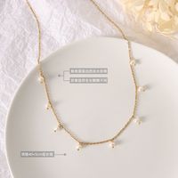 Fashion Retro Jewelry Titanium Steel Freshwater Pearl Titanium Steel Necklace main image 4