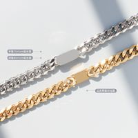 Exaggerated Golden Chain Necklace European And American Bracelet Titanium Steel Jewelry main image 4