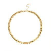 Exaggerated Golden Chain Necklace European And American Bracelet Titanium Steel Jewelry main image 6