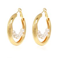 Fashion Alloy Pearl Round Trend Fashion Simple Earrings main image 1