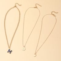 European And American Gold Multiple Short Heart-shape Alloy Necklace main image 3