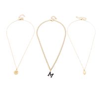 European And American Gold Multiple Short Heart-shape Alloy Necklace main image 6