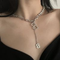 Light Luxury Niche Letter B Stitching Sweater Chain Necklace main image 1