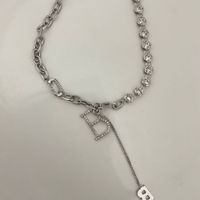 Light Luxury Niche Letter B Stitching Sweater Chain Necklace main image 6