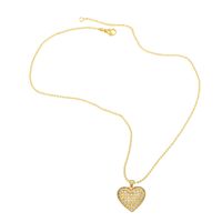 European And American Full Diamond Zircon Heart Copper Necklace Female Wholesale main image 6