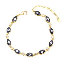 Boho Style Evil Eye Bracelet Color Dripping Eye Copper Bracelet Female Wholesale main image 3