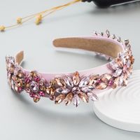 Fashion Shiny Stained Glass Drill Headband Simple Broad-brimmed Headband Hair Accessories main image 4