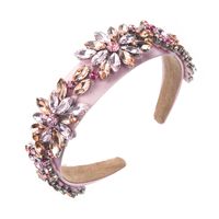 Fashion Shiny Stained Glass Drill Headband Simple Broad-brimmed Headband Hair Accessories main image 6