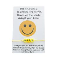 New Smile Card Bracelet Fashion Soft Ceramic Resin Heart-shaped Smiling Face Woven Bracelet sku image 1