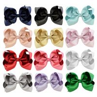 Fashion Polyester Children's Bowknot Hairpin Headdress Solid Color Flower Multicolor Headband sku image 1
