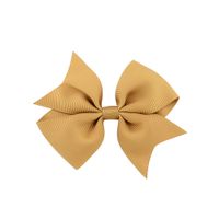 Fashion Solid Color Ribbed Ribbon V-shaped Bowknot Clip Children's Hair Accessories sku image 3