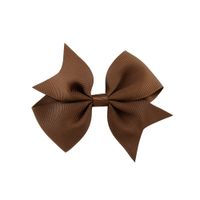 Fashion Solid Color Ribbed Ribbon V-shaped Bowknot Clip Children's Hair Accessories sku image 4