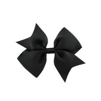 Fashion Solid Color Ribbed Ribbon V-shaped Bowknot Clip Children's Hair Accessories sku image 5