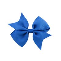 Fashion Solid Color Ribbed Ribbon V-shaped Bowknot Clip Children's Hair Accessories sku image 7