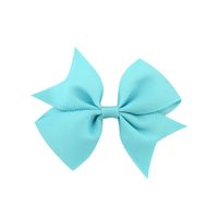 Fashion Solid Color Ribbed Ribbon V-shaped Bowknot Clip Children's Hair Accessories sku image 8