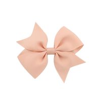 Fashion Solid Color Ribbed Ribbon V-shaped Bowknot Clip Children's Hair Accessories sku image 9