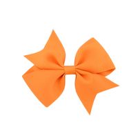 Fashion Solid Color Ribbed Ribbon V-shaped Bowknot Clip Children's Hair Accessories sku image 10