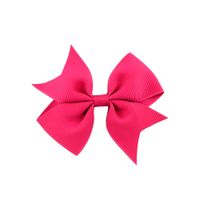 Fashion Solid Color Ribbed Ribbon V-shaped Bowknot Clip Children's Hair Accessories sku image 15