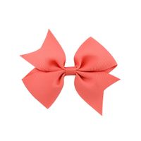 Fashion Solid Color Ribbed Ribbon V-shaped Bowknot Clip Children's Hair Accessories sku image 16