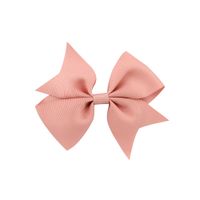 Fashion Solid Color Ribbed Ribbon V-shaped Bowknot Clip Children's Hair Accessories sku image 17