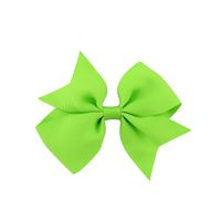 Fashion Solid Color Ribbed Ribbon V-shaped Bowknot Clip Children's Hair Accessories sku image 21
