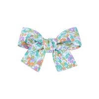 Fashion New Bow Hairpin Floral Fabric Cute Baby Solid Color Hair Accessories sku image 9