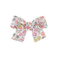 Fashion New Bow Hairpin Floral Fabric Cute Baby Solid Color Hair Accessories sku image 13