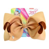 أزياء بلون كبير Bowknot النسيج مضلع البوليستر القوس دبوس الشعر sku image 3