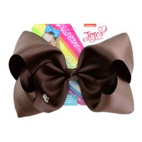 أزياء بلون كبير Bowknot النسيج مضلع البوليستر القوس دبوس الشعر sku image 4