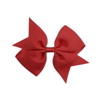 Fashion 40-color Solid Color Bow Ribbed Ribbon Fishtail Hairpin Hair Accessory sku image 12
