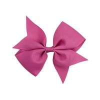 Fashion 40-color Solid Color Bow Ribbed Ribbon Fishtail Hairpin Hair Accessory sku image 29