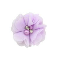 Fashion Pearl Rhinestone Chiffon Fabric Flower Children's Headdress sku image 12