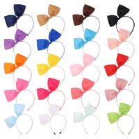 European And American New Children's Hair Accessories Large Solid Color Hair Band sku image 1