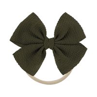 Cute Solid Color Cloth Bowknot Hair Tie 1 Piece sku image 4