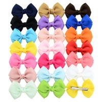 Fashion Children's Bow Hairpin Headdress Solid Color Flower Multicolor Hairpin sku image 1