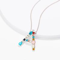 New Simple Fashion Exquisite Diamond English Letter Necklace Wholesale sku image 1