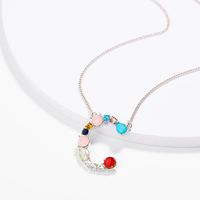 New Simple Fashion Exquisite Diamond English Letter Necklace Wholesale sku image 3