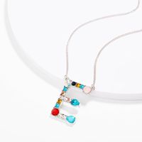 New Simple Fashion Exquisite Diamond English Letter Necklace Wholesale sku image 5
