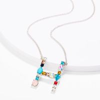 New Simple Fashion Exquisite Diamond English Letter Necklace Wholesale sku image 8
