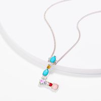 New Simple Fashion Exquisite Diamond English Letter Necklace Wholesale sku image 12