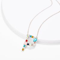 New Simple Fashion Exquisite Diamond English Letter Necklace Wholesale sku image 16