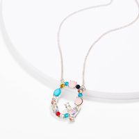 New Simple Fashion Exquisite Diamond English Letter Necklace Wholesale sku image 17