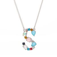 New Simple Fashion Exquisite Diamond English Letter Necklace Wholesale sku image 19