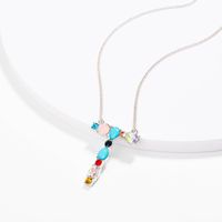 New Simple Fashion Exquisite Diamond English Letter Necklace Wholesale sku image 20
