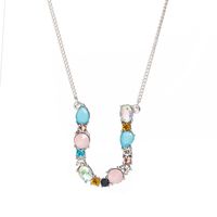 New Simple Fashion Exquisite Diamond English Letter Necklace Wholesale sku image 21